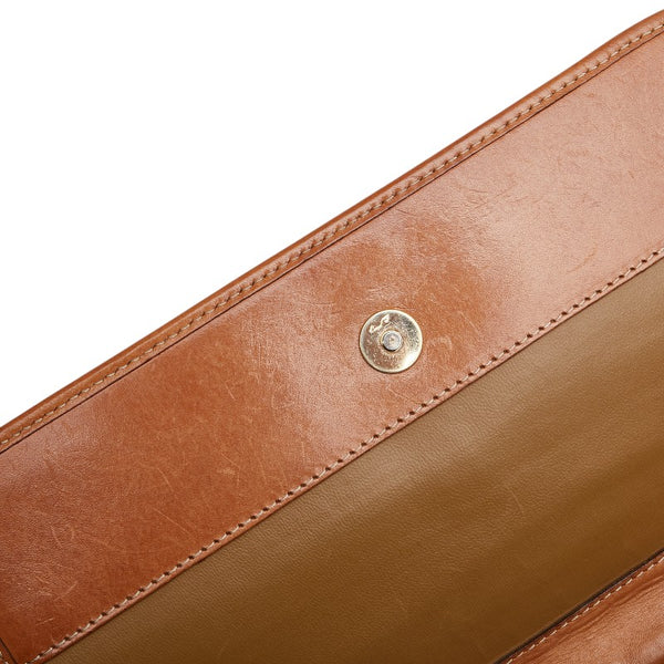セリーヌ マカダム 斜め掛け ショルダーバッグ ブラウン PVC レザー レディース CELINE 【中古】