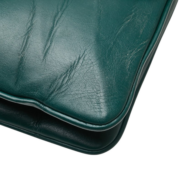 グッチ ラジャ タイガー 斜め掛け チェーン ショルダーバッグ 537241 グリーン レザー レディース GUCCI 【中古】