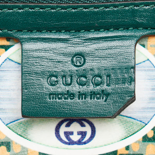 グッチ ラジャ タイガー 斜め掛け チェーン ショルダーバッグ 537241 グリーン レザー レディース GUCCI 【中古】