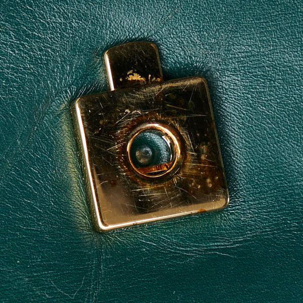 グッチ ラジャ タイガー 斜め掛け チェーン ショルダーバッグ 537241 グリーン レザー レディース GUCCI 【中古】