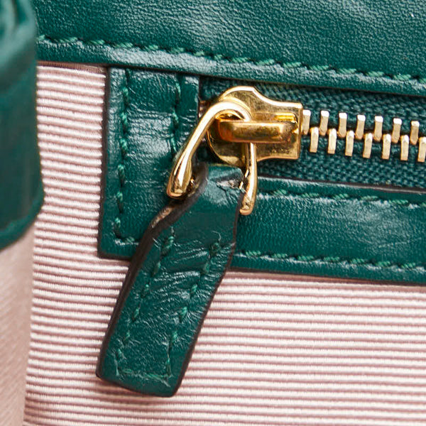 グッチ ラジャ タイガー 斜め掛け チェーン ショルダーバッグ 537241 グリーン レザー レディース GUCCI 【中古】