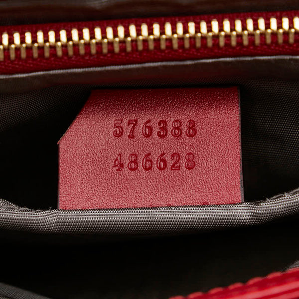 グッチ ズゥミ ショルダーバッグ 576388 レッド レザー レディース GUCCI 【中古】