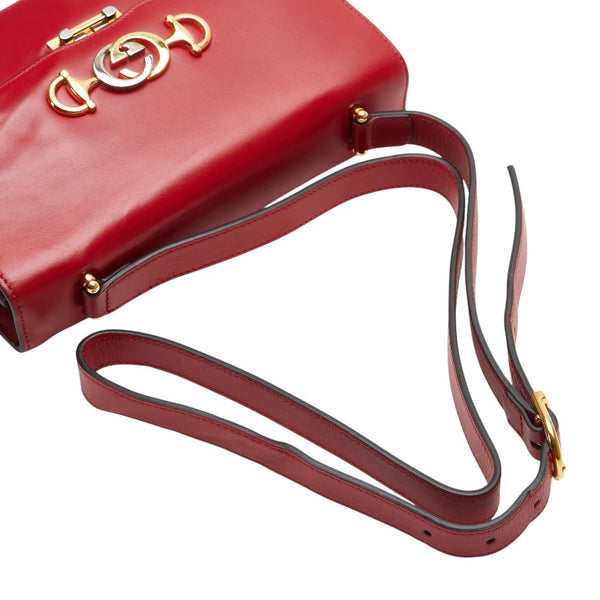 グッチ ズゥミ ショルダーバッグ 576388 レッド レザー レディース GUCCI 【中古】