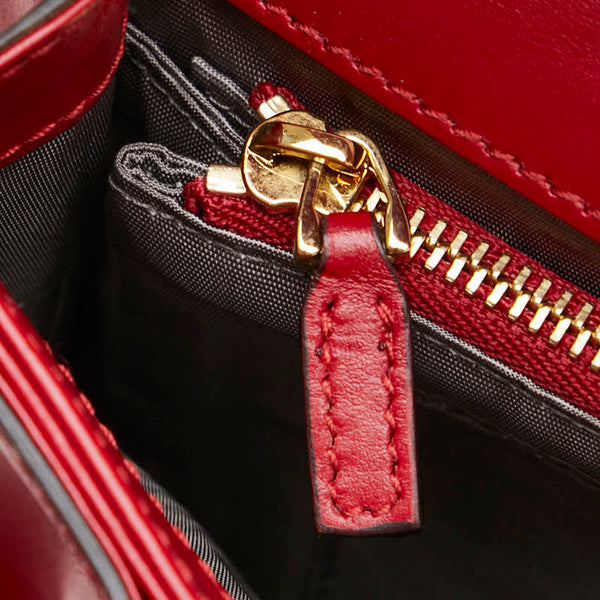 グッチ ズゥミ ショルダーバッグ 576388 レッド レザー レディース GUCCI 【中古】