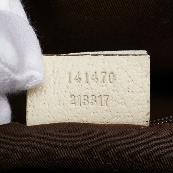 グッチ GGキャンバス ハンドバッグ トートバッグ 141470 ベージュ キャンバス レザー レディース GUCCI 【中古】