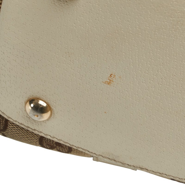 グッチ GGキャンバス ハンドバッグ トートバッグ 141470 ベージュ キャンバス レザー レディース GUCCI 【中古】