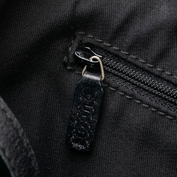 グッチ GGキャンバス プリンシー リボン トートバッグ 163805 ネイビー ブラック キャンバス レザー レディース GUCCI 【中古】