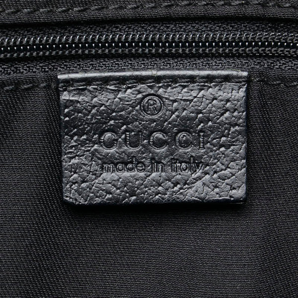 グッチ GGキャンバス プリンシー リボン トートバッグ 163805 ネイビー ブラック キャンバス レザー レディース GUCCI 【中古】