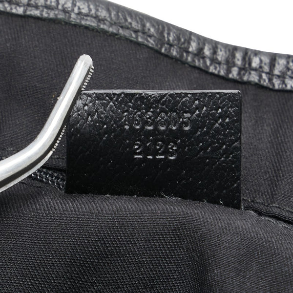 グッチ GGキャンバス プリンシー リボン トートバッグ 163805 ネイビー ブラック キャンバス レザー レディース GUCCI 【中古】