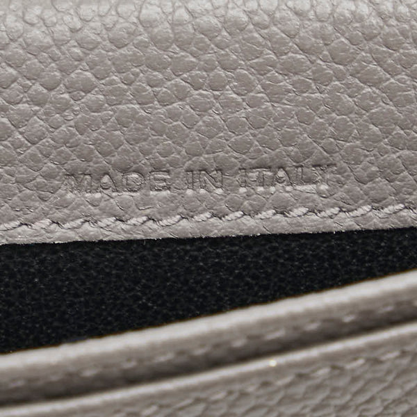サンローラン カードケース パスケース 468994 グレー レザー レディース SAINT LAURENT 【中古】