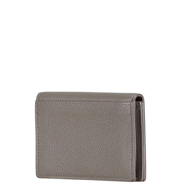 サンローラン カードケース パスケース 468994 グレー レザー レディース SAINT LAURENT 【中古】