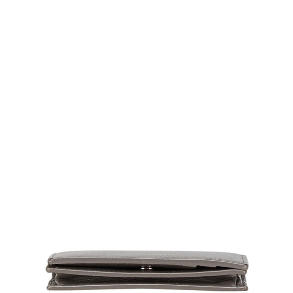 サンローラン カードケース パスケース 468994 グレー レザー レディース SAINT LAURENT 【中古】