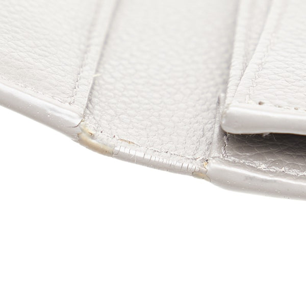 サンローラン カードケース パスケース 468994 グレー レザー レディース SAINT LAURENT 【中古】