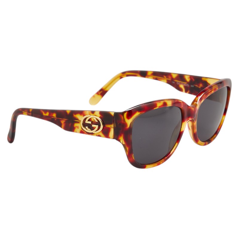 グッチ インターロッキングG サングラス GG2183/S ブラウン プラスチック レディース GUCCI 【中古】