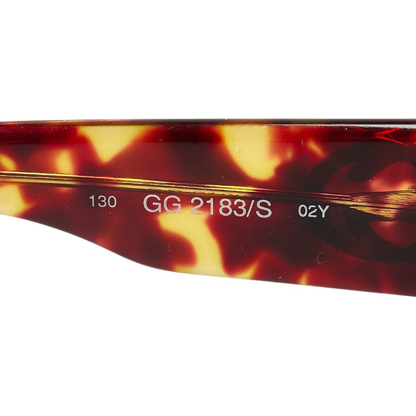 グッチ インターロッキングG サングラス GG2183/S ブラウン プラスチック レディース GUCCI 【中古】