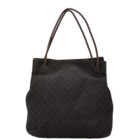 グッチ GGキャンバス ハンドバッグ トートバッグ 101340 ブラウン キャンバス レザー レディース GUCCI 【中古】