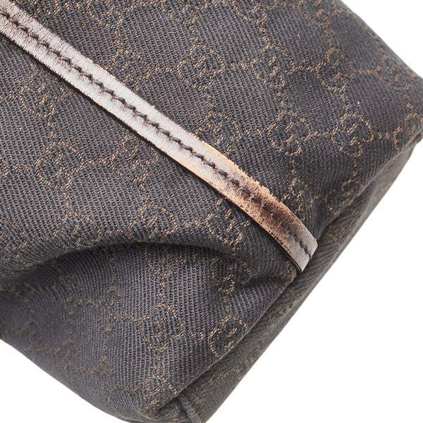 グッチ GGキャンバス ハンドバッグ トートバッグ 101340 ブラウン キャンバス レザー レディース GUCCI 【中古】