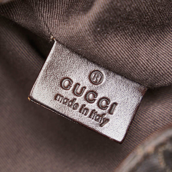 グッチ GGキャンバス ハンドバッグ トートバッグ 101340 ブラウン キャンバス レザー レディース GUCCI 【中古】