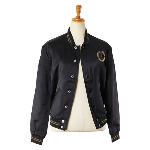 サンローラン パラディウム スター 星 モチーフ テディブルゾン サイズ:34 ブラック ゴールド レーヨン レディース SAINT LAURENT 【中古】