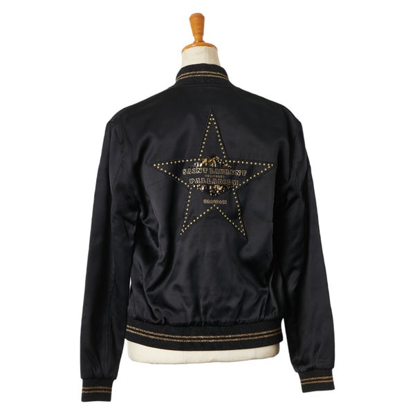サンローラン パラディウム スター 星 モチーフ テディブルゾン サイズ:34 ブラック ゴールド レーヨン レディース SAINT LAURENT 【中古】