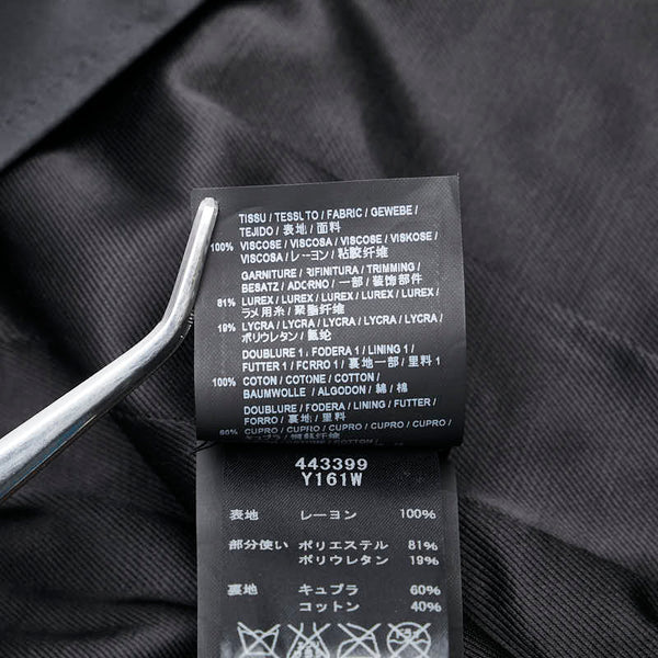 サンローラン パラディウム スター 星 モチーフ テディブルゾン サイズ:34 ブラック ゴールド レーヨン レディース SAINT LAURENT 【中古】
