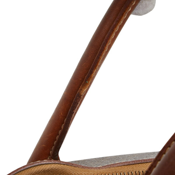 セリーヌ マカダム ハンドバッグ ブラウン PVC レザー レディース CELINE 【中古】