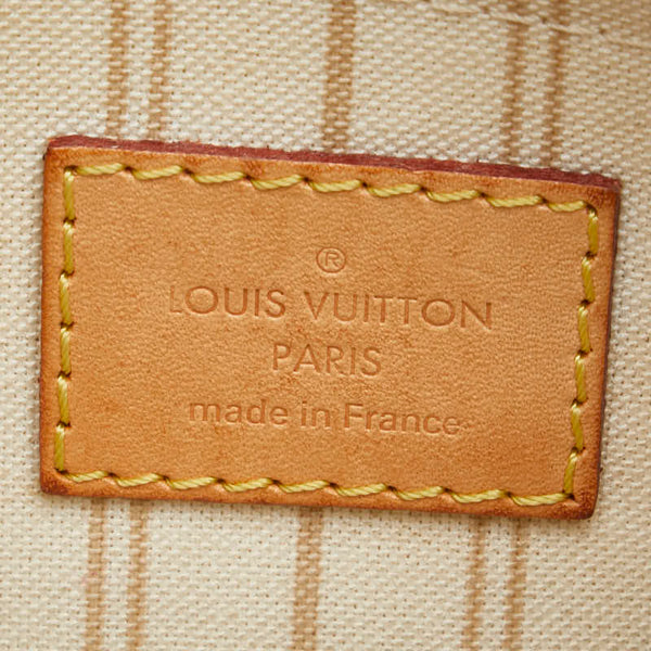 ルイ ヴィトン ダミエ アズール ネヴァーフルPM 付属品ポーチ ポーチ N51110 ホワイト PVC レザー レディース LOUIS VUITTON 【中古】