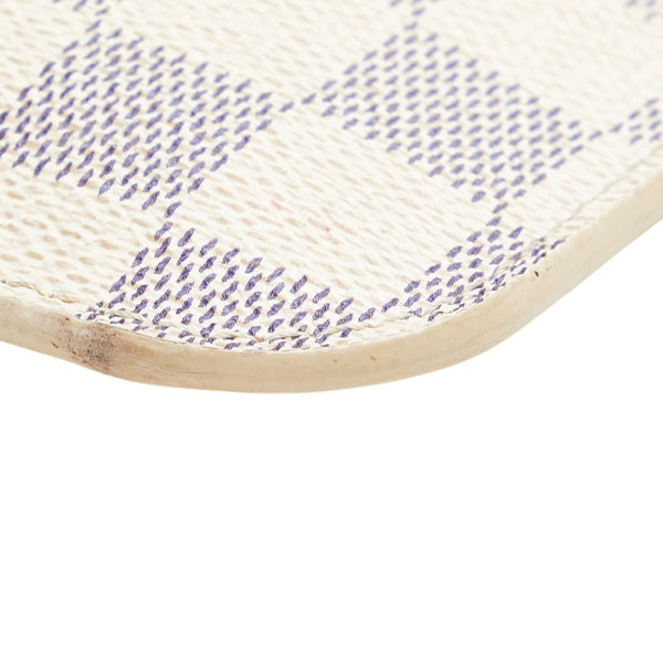 ルイ ヴィトン ダミエ アズール ネヴァーフルPM 付属品ポーチ ポーチ N51110 ホワイト PVC レザー レディース LOUIS VUITTON 【中古】