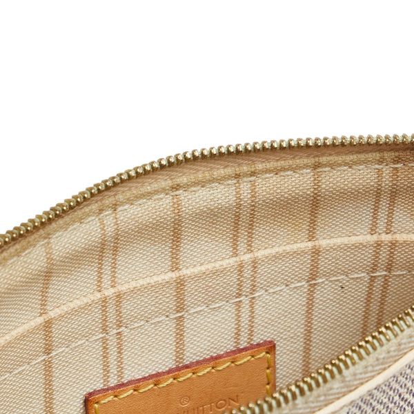 ルイ ヴィトン ダミエ アズール ネヴァーフルPM 付属品ポーチ ポーチ N51110 ホワイト PVC レザー レディース LOUIS VUITTON 【中古】