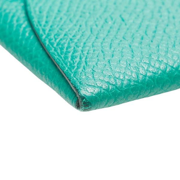 エルメス バスティア コインケース グリーン系 ヴォーエプソン レディース HERMES 【中古】