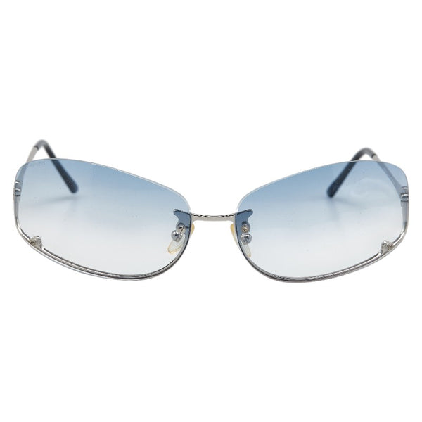 プラダ サングラス SPR51D シルバー ライトブルー プラスチック メンズ PRADA 【中古】