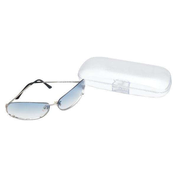 プラダ サングラス SPR51D シルバー ライトブルー プラスチック メンズ PRADA 【中古】