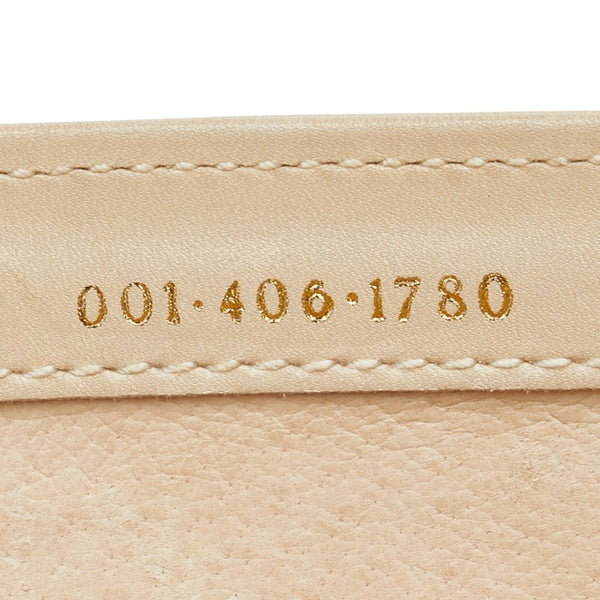 グッチ ショルダーバッグ 001 406 1780 ベージュ ゴールド レザー レディース GUCCI 【中古】