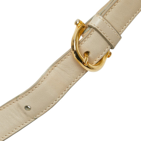 グッチ ショルダーバッグ 001 406 1780 ベージュ ゴールド レザー レディース GUCCI 【中古】