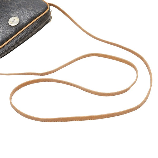 ディオール ロゴ 斜め掛け ショルダーバッグ ブラック ブラウン PVC レザー レディース Dior 【中古】