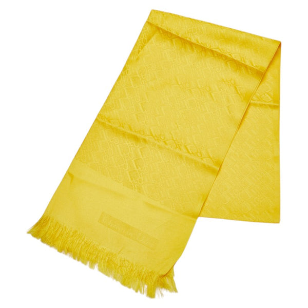 クリスチャンディオール トロッター ストール イエロー シルク レディース Christian Dior 【中古】