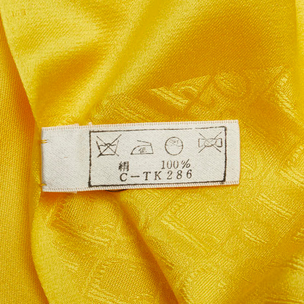 クリスチャンディオール トロッター ストール イエロー シルク レディース Christian Dior 【中古】