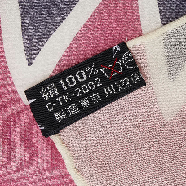 サンローラン スカーフ ホワイト マルチカラー シルク レディース SAINT LAURENT 【中古】