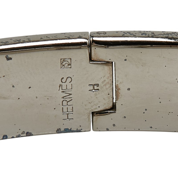 エルメス クリックH PM ブレスレット シルバー レッド メタル レディース HERMES 【中古】