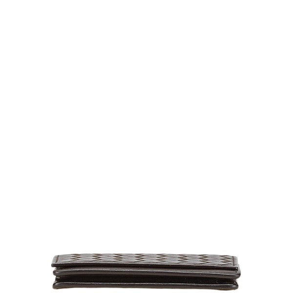 ボッテガヴェネタ イントレチャート カードケース 174646 ブラウン レザー レディース BOTTEGAVENETA 【中古】