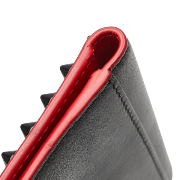 クリスチャンルブタン スタッズ カードケース 名刺入れ ブラック レザー メンズ Christian Louboutin 【中古】