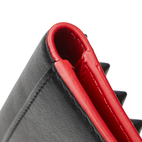 クリスチャンルブタン スタッズ カードケース 名刺入れ ブラック レザー メンズ Christian Louboutin 【中古】