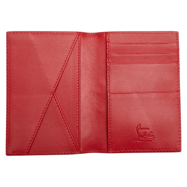 クリスチャンルブタン スタッズ カードケース 名刺入れ ブラック レザー メンズ Christian Louboutin 【中古】