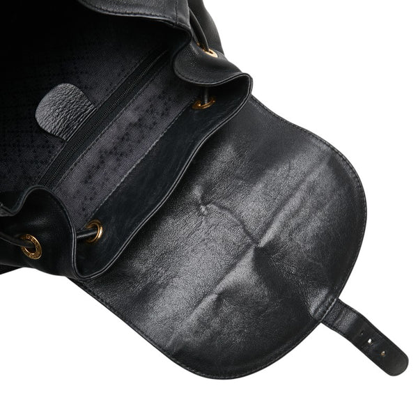 グッチ バンブー リュック バックパック 003 2058 0016 ブラック レザー レディース GUCCI 【中古】