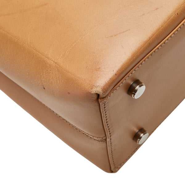 サルヴァトーレフェラガモ ガンチーニ ハンドバッグ ショルダーバッグ 2WAY ベージュ レザー レディース Salvatore Ferragamo 【中古】