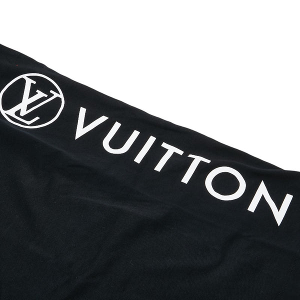 ルイ ヴィトン 21AW LVサークル ロゴ 半袖 ミニ ワンピース サイズ：S ブラック コットン レディース LOUIS VUITTON 【中古】