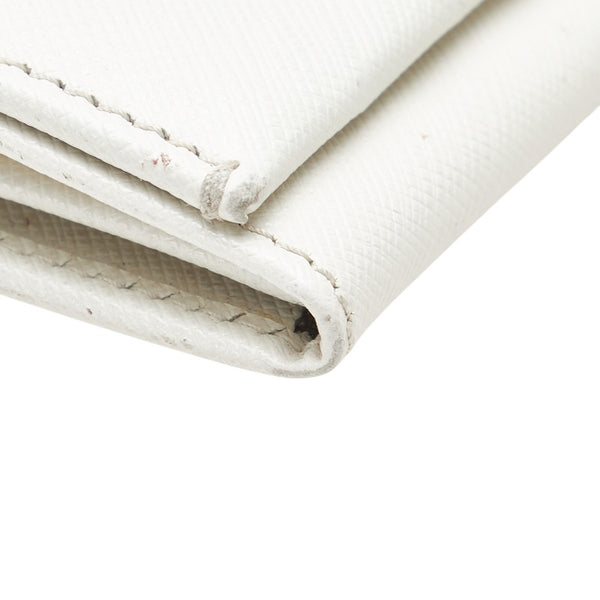 サルヴァトーレフェラガモ ヴァラリボン 長財布 JP-22-B480 ホワイト レザー レディース Salvatore Ferragamo 【中古】