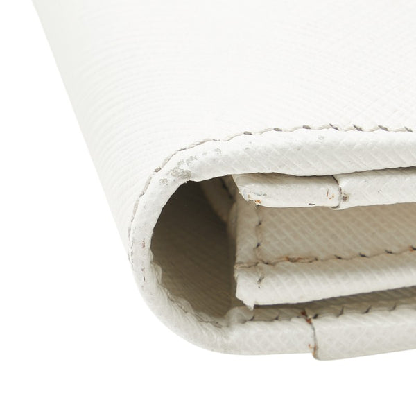 サルヴァトーレフェラガモ ヴァラリボン 長財布 JP-22-B480 ホワイト レザー レディース Salvatore Ferragamo 【中古】