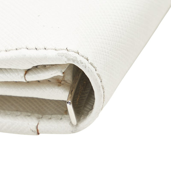 サルヴァトーレフェラガモ ヴァラリボン 長財布 JP-22-B480 ホワイト レザー レディース Salvatore Ferragamo 【中古】