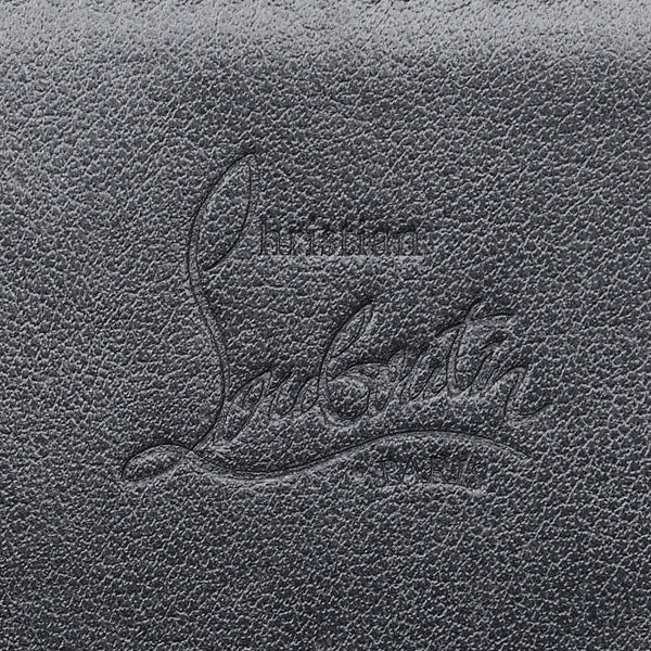 クリスチャンルブタン スタッズ ラウンドファスナー コインケース ブラック レザー レディース Christian Louboutin 【中古】